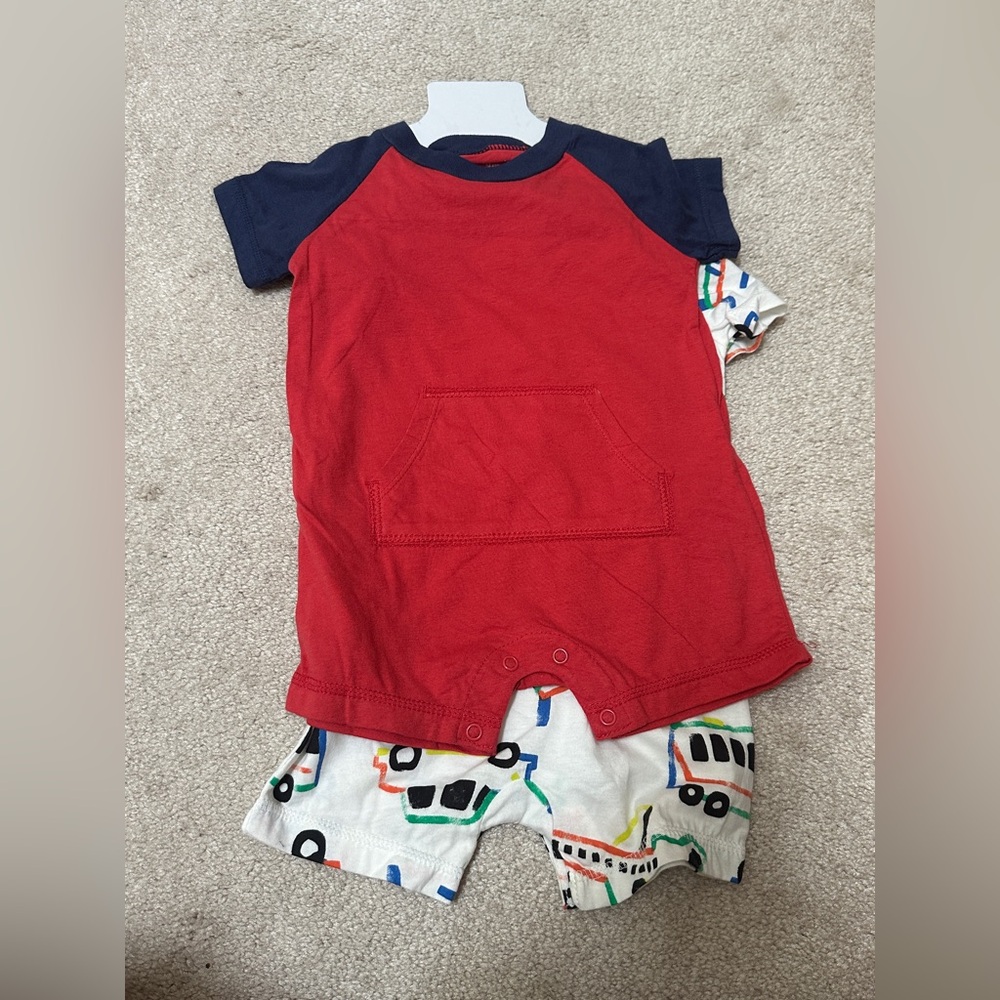 Carter's Baby Rompers with Vehicle Print